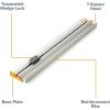 imageBORA 544002 TSquare Attachment NGX Clamp Edge Accessory Circular Saw Guide Keeps Plywood Cuts Straight and Parallel