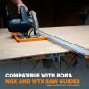 imageBORA NGX Saw Plate RT Circular Saw Guide For Straight Cuts designed for use with Bora NGX and WTX Clamp Edge System Adjustable to fit most Circular Saws 546001Saw Guide