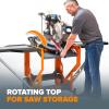 imageBORA Portamate Miter Saw Stand with Pedestal Roller  Mitre Saw Stand with Wheels  Carpenter Stainless Steel Saw Stand and Collapsible Workbench  Expandable Power Tool Stands PM8000B