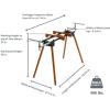 imageBORA Portamate Miter Saw Stand with Pedestal Roller  Stainless Steel Portable Work Support for Workshop Tools  500 Lb Max PM4000BSTORAGERACK