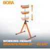 imageBORA Portamate PM5090 Adjustable Pedestal Feed Roller Support with 1114quot Ball Bearing Steel Roller