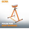 imageBORA Portamate PM5090 Adjustable Pedestal Feed Roller Support with 1114quot Ball Bearing Steel Roller