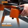 imageBORA Universal Miter Saw Stand with Quick Release Tool Mounting System Portable Miter Saw Stand 500 Lbs Max Weight Load  34inch Height with Outrigger Arms Up to 114 Inches  PM4000 OrangeItem Stand