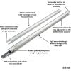 imageBora 100 WTX Ruled Clamp Edge Saw Guide for Woodworking Contractors Carpenters and DIY Guide for Circular Saws 100 Inch Cutting Length 545100