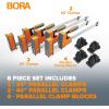 imageBora 4 Piece Parallel Clamps for Woodworking Clamps 4 Pack 2 x 24 inch plus 2 x 31 inch Parallel Clamp Spreader Set Bar Clamp 1100 Lbs clamping force Bar Clamp Set 571550I2 x 24 in  2 x 40 in Clamps  4 Clamp Blocks