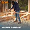 imageBora Centipede 2 ft L x 4 ft W x 25 ft H Folding Work Table Steel 1500 lb capacity GrayYellow2ft x 4ft Stand