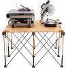 imageBora Centipede 2 ft L x 4 ft W x 25 ft H Folding Work Table Steel 1500 lb capacity GrayYellow4ft x 4ft Stand