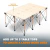imageBora Centipede 2 ft L x 4 ft W x 25 ft H Folding Work Table Steel 1500 lb capacity GrayYellow4ft x 6ft Stand