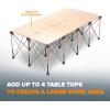 imageBora Centipede 2 ft L x 4 ft W x 25 ft H Folding Work Table Steel 1500 lb capacity GrayYellow4ft x 8ft Stand
