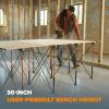 imageBora Centipede 2 ft L x 4 ft W x 25 ft H Folding Work Table Steel 1500 lb capacity GrayYellow4ft x 8ft Stand