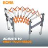 imageBora Portamate Adjustable Conveyor Roller Stand Infeed  Outfeed Support Expandable Gravity Conveyor 300 lbs Weight Capacity Locking Swivel Castor Wheels PM2700Roller