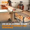 imageBora Portamate Adjustable Conveyor Roller Stand Infeed  Outfeed Support Expandable Gravity Conveyor 300 lbs Weight Capacity Locking Swivel Castor Wheels PM2700Roller