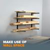 imageBora Portamate Bora Wood Storage RackBlack and Gray