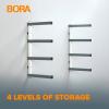 imageBora Portamate Bora Wood Storage RackWhite and Gray