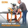 imageBora Portamate Miter Saw Stand Work Station 400 Lbs Max Weight Portable Rolling Table Saw Stand Workbench with Folding Wing Extensions Miter Saw Stands PM8000Work Station