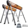 imageBora Portamate Speedhorse Sawhorse Pair Two Pack Table Stand with Folding Legs Metal Top for 2x4 Heavy Duty Pro Bench Saw Horse for Woodworking Carpenters Contractors PM4500TOrangePM4500T
