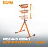 imageBora Portamate Speedhorse Sawhorse Pair Two Pack Table Stand with Folding Legs Metal Top for 2x4 Heavy Duty Pro Bench Saw Horse for Woodworking Carpenters Contractors PM4500TOrangePM4500T