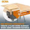 imageBora Portamate Speedhorse Sawhorse Pair Two Pack Table Stand with Folding Legs Metal Top for 2x4 Heavy Duty Pro Bench Saw Horse for Woodworking Carpenters Contractors PM4500TOrangePM4500T