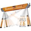 imageBora Portamate Speedhorse XT Sawhorse Pair Two pack 3036 inch height adjustable Legs Metal Top for 2x4 Heavy Duty Pro Bench Saw Horse for Contractors Carpenters  PM4550TOrangeSawhorse