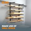 imageBora Wood Organizer and Lumber Storage Metal Rack with 6Level Wall Mount  Indoor and Outdoor Use In Orange  PBR001Black