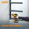 imageBora Wood Organizer and Lumber Storage Metal Rack with 6Level Wall Mount  Indoor and Outdoor Use In Orange  PBR001Black