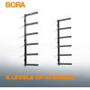 imageBora Wood Organizer and Lumber Storage Metal Rack with 6Level Wall Mount  Indoor and Outdoor Use In Orange  PBR001Black