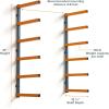 imageBora Wood Organizer and Lumber Storage Metal Rack with 6Level Wall Mount  Indoor and Outdoor Use In Orange  PBR001Orange