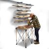 imageBora Wood Organizer and Lumber Storage Metal Rack with 6Level Wall Mount  Indoor and Outdoor Use In Orange  PBR001White and Gray