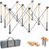 imageBora Centipede 2 ft L x 4 ft W x 25 ft H Folding Work Table Steel 1500 lb capacity GrayYellow4ft x 4ft Stand