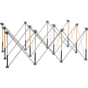 imageBora Centipede 2 ft L x 4 ft W x 25 ft H Folding Work Table Steel 1500 lb capacity GrayYellow4ft x 6ft Stand