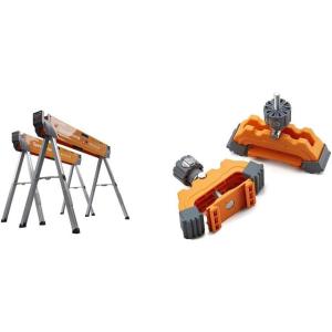 imageBora Portamate Speedhorse Sawhorse Pair and BORA Track Clamps  Saw Guide Accessory Bundle for WoodworkingSawhorse  Track Clamps