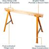 imageBORA Jobhorse Saw Horses 2 Pack of Leg Brackets Builds 1 Saw Horse  1000 lb Capacity Heavy Duty Steel Saw Horse Brackets 2x4  Stable on Any Terrain for Quick Setup Woodworking ampamp DIY Tools PM3310