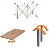 imageBora Centipede 2x4 Feet Work Stand and Portable Table  Workbench Table Top for Saw Horses  24quot x 48quot ampamp 2Piece Quick Clamps SetTable  Table Top  Clamps Set