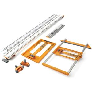 imageBORA 6Piece NGX Premier Set for Making Precision Cuts Includes 50quot Clamp Edge 50quot Clamp Edge Extension Saw Plate RT Track Clamp Pair TSquare Clamp Edge Accessory Twin Rail Rip Guide 544650
