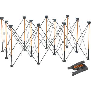 imageBORA Centipede CT6 36 inch Tall Portable Folding Workstand with Carry Strap Collapsible Workbench Construction table Support Sawhorse 2Ft X 4Ft 36 inch work height 2500lb weight capacity4ft x 6ft Stand
