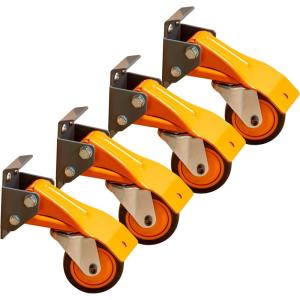 imageBORA Heavy Duty Workbench 4Caster Set for Workshop Mobility Swivel Locking 155 Pound NonMarking Rubber 3inch Wheels Total Weight Capacity of 620 pounds Metal Foot Levers for Braking PM950