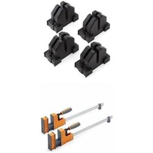 imageBORA Parallel Clamp Blocks 4Pack  Bora 18quot Parallel Clamp Set 2 Pack of Woodworking Clamps with RockSolid Even Pressure 571118T