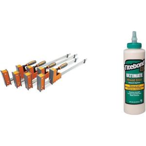 imageBora 4Piece Clamp Set and Titebond 16oz Wood Glue Bundle