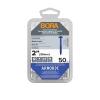 imageBora 200 Pocket Hole Screws 2 Inch Fine Thread Screws 200 Piece with Blue Color Coat for Indoor and Outdoor Use and Square Drive  BRA1812022 Inch 50 ct
