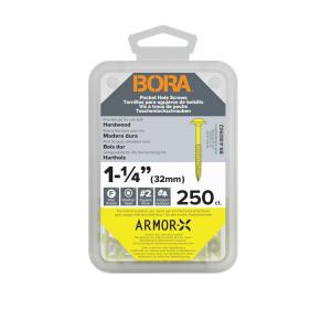 imageBora 200 Pocket Hole Screws 2 Inch Fine Thread Screws 200 Piece with Blue Color Coat for Indoor and Outdoor Use and Square Drive  BRA181202114 Inch 250 ct
