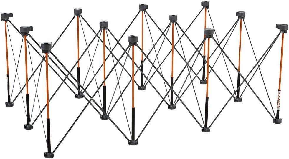 imageBora 4ft x 6ft 12Strut Portable Work Support ampamp Sawhorse with Centipede 6Piece Risers Set Orange Steel ampamp Polymer Work StandSawhorse  Risers Set