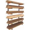 imageBORA Lumber Storage Rack for Garage Organization  2 Pack of 3 Level Wall Mount Wood Racks  PBR0315