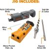imageBORA Pro Compact Pocket Hole Jig 3 inch Face Clamp amp 50pc Screw Set Auto Adjust Drill Guide Durable Pocket Hole Jig Kit for Woodworking amp Tight Spaces  For Materials 12 inch to 112 inch ThickJig w Clamp  350pc Screw Set