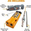 imageBORA Pro Compact Pocket Hole Jig 3 inch Face Clamp amp 50pc Screw Set Auto Adjust Drill Guide Durable Pocket Hole Jig Kit for Woodworking amp Tight Spaces  For Materials 12 inch to 112 inch ThickPro Compact Jig
