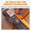 imageBORA Pro Compact Pocket Hole Jig 3 inch Face Clamp amp 50pc Screw Set Auto Adjust Drill Guide Durable Pocket Hole Jig Kit for Woodworking amp Tight Spaces  For Materials 12 inch to 112 inch ThickJig w Clamp  50pc Screw Set