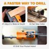 imageBORA Pro Compact Pocket Hole Jig 3 inch Face Clamp amp 50pc Screw Set Auto Adjust Drill Guide Durable Pocket Hole Jig Kit for Woodworking amp Tight Spaces  For Materials 12 inch to 112 inch ThickPro Compact Jig