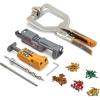 imageBORA Pro Compact Pocket Hole Jig 3 inch Face Clamp amp 50pc Screw Set Auto Adjust Drill Guide Durable Pocket Hole Jig Kit for Woodworking amp Tight Spaces  For Materials 12 inch to 112 inch ThickJig w Clamp  50pc Screw Set